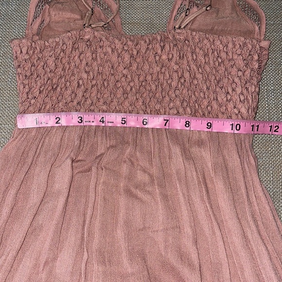 Free People Black Adella Lace Dress in Rose color size Small. Asymmetric hem - Picture 11 of 16
